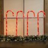 Candy Cane Stake Lights - Set of 4