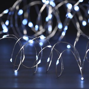 100 Battery Operated Multifunction Dewdrop Lights - White