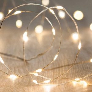 200 Battery Operated Timer Dewdrop Lights - Warm White